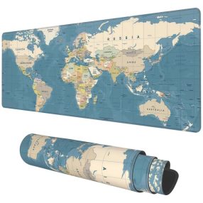   Egér/billentyűzet pad "Világtérkép" 40 x 90 x 2 mm RC-K-1074 kék