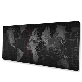   Egér/billentyűzet pad "World Map" 30 x 80 x 2 mm RC-K-1073 fekete