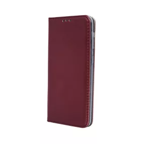   Smart magnetic Honor Magic 7 Lite oldalra nyíló mágneses könyv tok szilikon belsővel burgundy