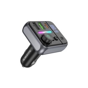   BOROFONE BC50 ASCENSO QC3.0 + PD 20W SZIVARGYÚJTÓS (AUTÓS) GYORSTÖLTŐVÉG + FM TRANSMITTER FEKETE