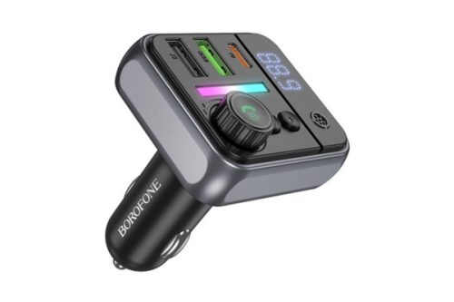 BOROFONE BC50 ASCENSO QC3.0 + PD 20W SZIVARGYÚJTÓS (AUTÓS) GYORSTÖLTŐVÉG + FM TRANSMITTER FEKETE