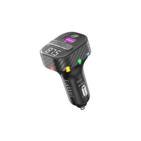   EARLDOM ET-M108 SZIVARGYÚJTÓS (AUTÓS) TÖLTŐVÉG (USB - TYPE-C) + FM TRANSMITTER FEKETE