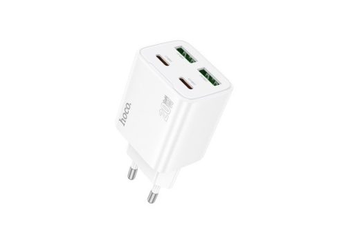 HOCO N55 FUNDADOR HÁLÓZATI GYORSTÖLTŐ (USB - TYPE-C) (PD) 20W + QC3.0 FEHÉR