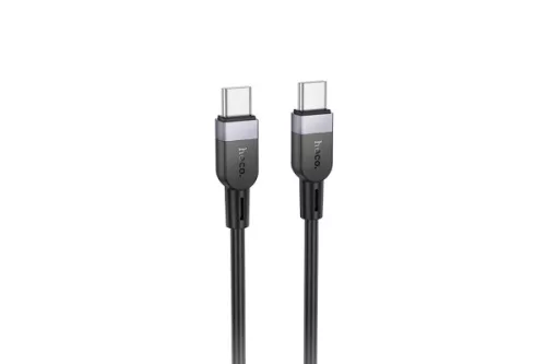 HOCO X109 ENERGY SILICONE USB TYPE-C / TYPE-C KÁBEL 60W 1 MÉTER FEKETE