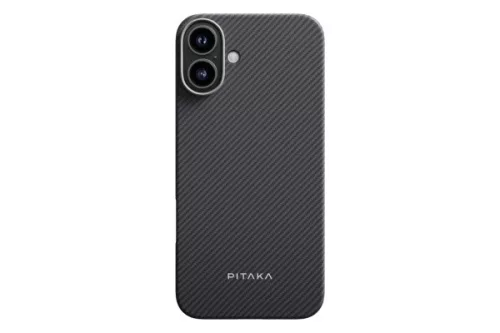 PITAKA MAGEZ CASE 6 IPHONE 16 6.1 MAGSAFE KOMPATIBILIS TOK TWILL FEKETE-SZÜRKE