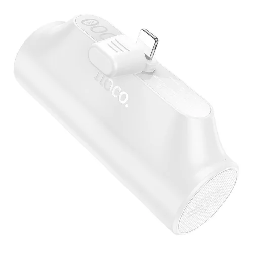 HOCO Powerbank 3000 mAh beépített Lightning csatlakozóval J147 fehér