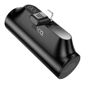   HOCO Powerbank 3000 mAh beépített Lightning csatlakozóval J147 fekete