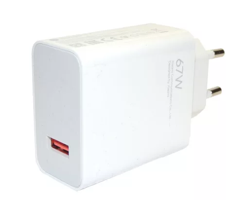Xiaomi MDY-14-EW gyári hálózati fehér gyors (Turbo) töltőfej 67W 6.2A