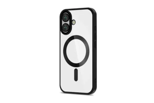 PJ IPHONE 16 6.1 2,5MM TPU TOK MAGSAFE KOMPATIBILIS CLEAR-FEKETE