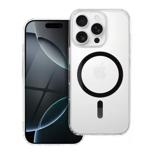 Drop Glue Colorful Ring Mag Cover kompatibilis a MagSafe for IPHONE 11-hez fekete