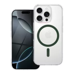   Drop Glue Colorful Ring Mag Cover kompatibilis a MagSafe for IPHONE 11 készülékhez sötétzöld