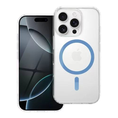 Drop Glue Colorful Ring Mag Cover kompatibilis a MagSafe for IPHONE 11 telefonhoz világoskék