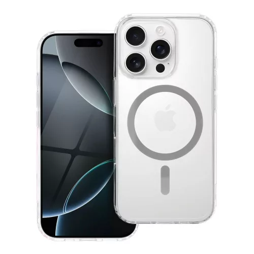 Drop Glue Colorful Ring Mag Cover kompatibilis a MagSafe for IPHONE 16 PRO készülékkel szürke