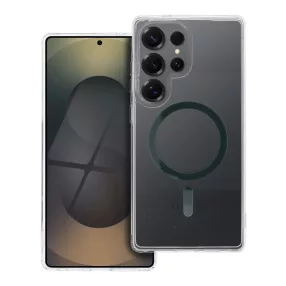   Drop Glue Colorful Ring Mag Cover kompatibilis a MagSafe-el SAMSUNG S25 ULTRA sötétzöldhez