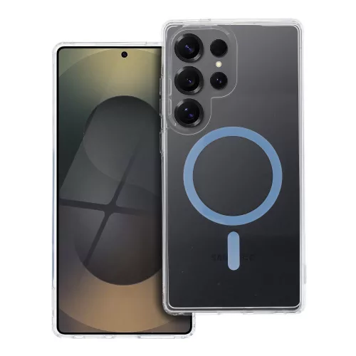 Drop Glue Colorful Ring Mag Cover kompatibilis a MagSafe-el SAMSUNG S25 ULTRA világoskék