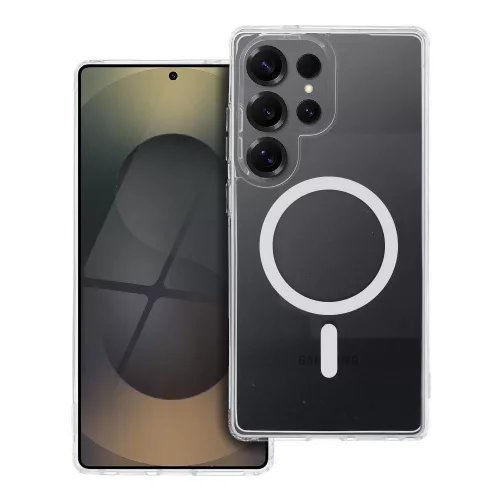 Drop Glue Colorful Ring Mag Cover kompatibilis a MagSafe-el SAMSUNG S25 ULTRA fehér