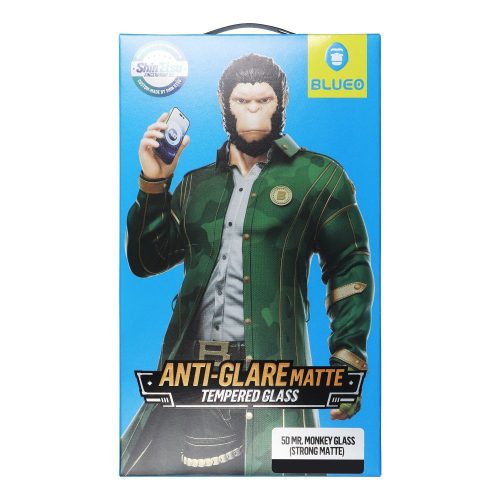 5D Mr. Monkey Glass – Apple iPhone XS Max/11 Pro Max fekete (Strong matt)