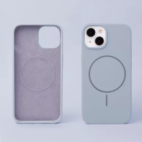 Silicon Thin Mag Apple iPhone 16e (6.1) Magsafe TPU tok világoskék