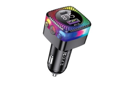 JOKADE JH019 CAIYUE SZIVARGYÚJTÓS (AUTÓS) GYORSTÖLTŐVÉG 3.1A + FM TRANSMITTER FEKETE