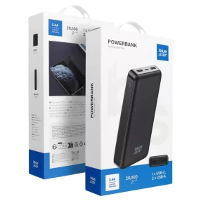 BLUE STAR powerbank 20000 mAh 2.1A W2027 fekete