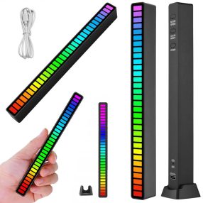   USB-s, hangra reagáló, többszínű RGB LED neon világítás