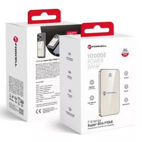   Forcell MagSafe F-Energy SuperSlim F10K8 QC4.0 PD3.0 15W 10000 mAh titán 0INT készülékkel kompatibilis külső akkumulátor