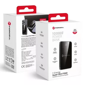   Forcell MagSafe F-Energy SuperSlim F10K8 QC4.0 PD3.0 15W 10000 mAh fekete 0INT készülékkel kompatibilis külső akkumulátor