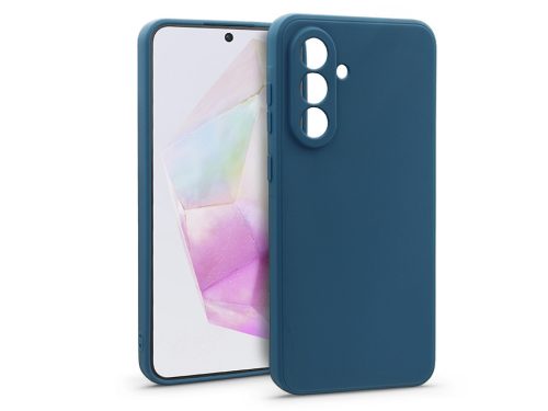 Haffner Matt szilikon tok - Samsung Galaxy A35 5G - kék