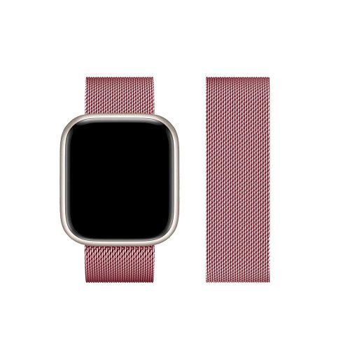 Forcell F-DESIGN Apple Watch 42mm/ 44mm/ 45mm/ 49mm fém óraszíj rozéarany
