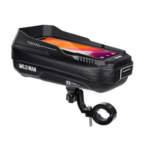 WILDMAN kerékpártáska kormányra zárral 0,5L (4" - 7") XT3S fekete