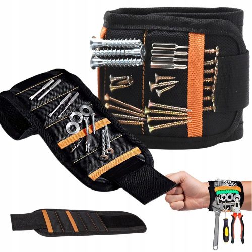 Mágneses csuklópánt – csavarok, szögek, szerszámok tárolásához