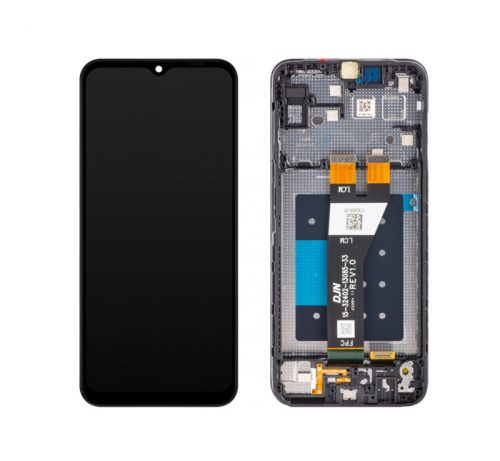 Samsung A146 Galaxy A14 5G fekete gyári LCD kijelző érintővel és kerettel