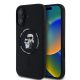 Karl Lagerfeld Liquid Silicone Karl and Choupette Apple iPhone 16 Plus (6.7) MagSafe hátlapvédő tok fekete (KLHMP16MSCMKCRHK)
