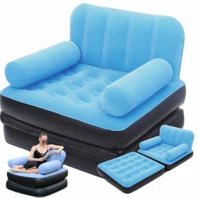   Felfújható Kanapé és Ágy – 2 az 1-ben, Karfás és Háttámlás