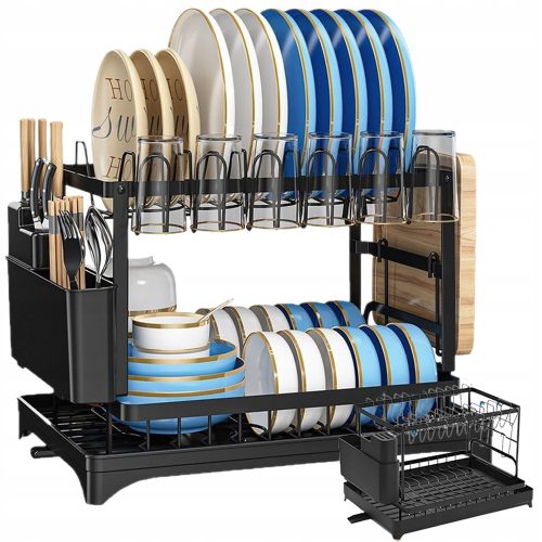 Kétszintes Mosogatócsepegtető – Tálcával és Tartókkal