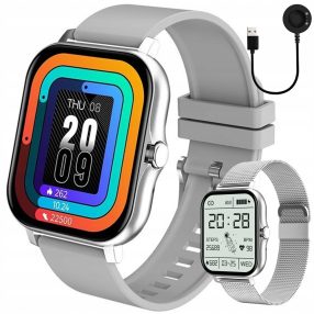   Unisex okosóra sport kivitelben, szürke gumipánttal, Bluetooth hívás