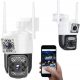 Dupla lencsés IP kamera kültérre, WiFi kapcsolattal