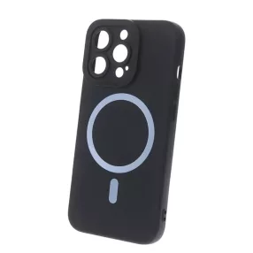   Silicon Mag Case Apple iPhone 15 Pro (6.1) kameravédős szilikon tok fekete