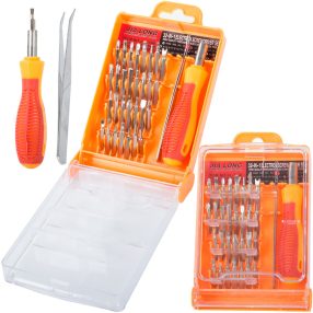 Precíziós csavarhúzó készlet 32 az 1-ben, torx fejekkel