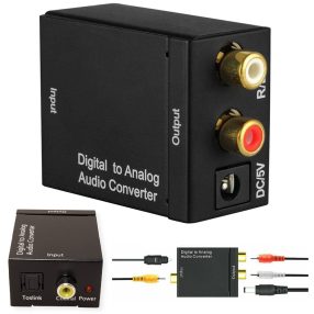 Optikai Toslink SPDIF – 2x RCA audio átalakító