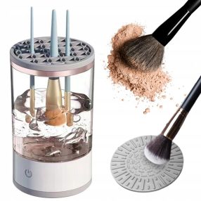   Sminkecset- és szivacstisztító mosóállvány szárító funkcióval, USB