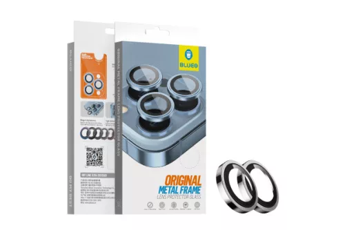 BLUEO METAL HD KAMERAVÉDŐ ÜVEGFÓLIA IPHONE 17 PRO 6.3 / 17 PRO MAX 6.9 EZÜST