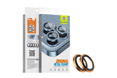 BLUEO METAL HD KAMERAVÉDŐ ÜVEGFÓLIA IPHONE 17 PRO 6.3 / 17 PRO MAX 6.9 NARANCS