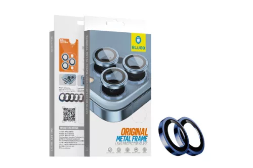 BLUEO METAL HD KAMERAVÉDŐ ÜVEGFÓLIA IPHONE 17 PRO 6.3 / 17 PRO MAX 6.9 SÖTÉTKÉK