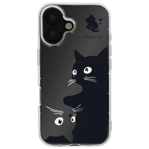 Ultra Trendy - Samsung S731B Galaxy S25 FE mintás ütésűálló szilikon tok (Black cat)