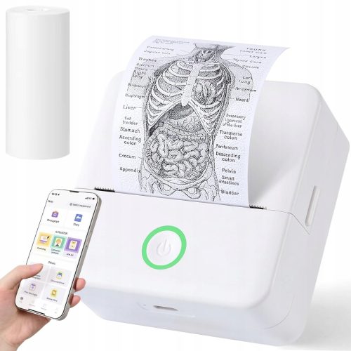 Mini vezeték nélküli hordozható hőnyomtató fotókhoz és jegyzetekhez