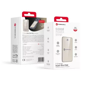   MagSafe kompatibilis külső akkumulátor Forcell F-Energy SuperSlim F5K8 QC4.0 PD3.0 15W 5000mAh Titánium Desert