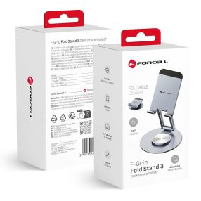   FORCELL F-GRIP Összecsukható Állvány 3 360° asztali tartó, szürke