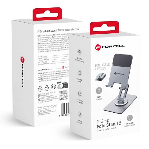 FORCELL F-GRIP Összecsukható Állvány 2 360 asztali tartó, szürke