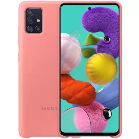 Samsung A515 Galaxy A51 (2020) gyári pink hátlapvédő szilikon tok (EF-PA515)